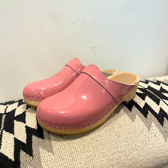 VERKA Patent Leather/wood clogs. Pink. 42 (US 11-11.5) - Picture 4 of 5